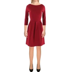 Pleated Mini Fit & Flare Dress