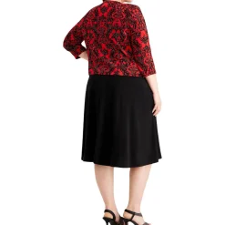 Plus 2 PC Embellished Two Piece Dress