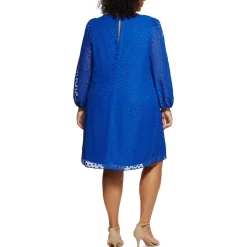 Plus Chiffon Trapeze Shift Dress