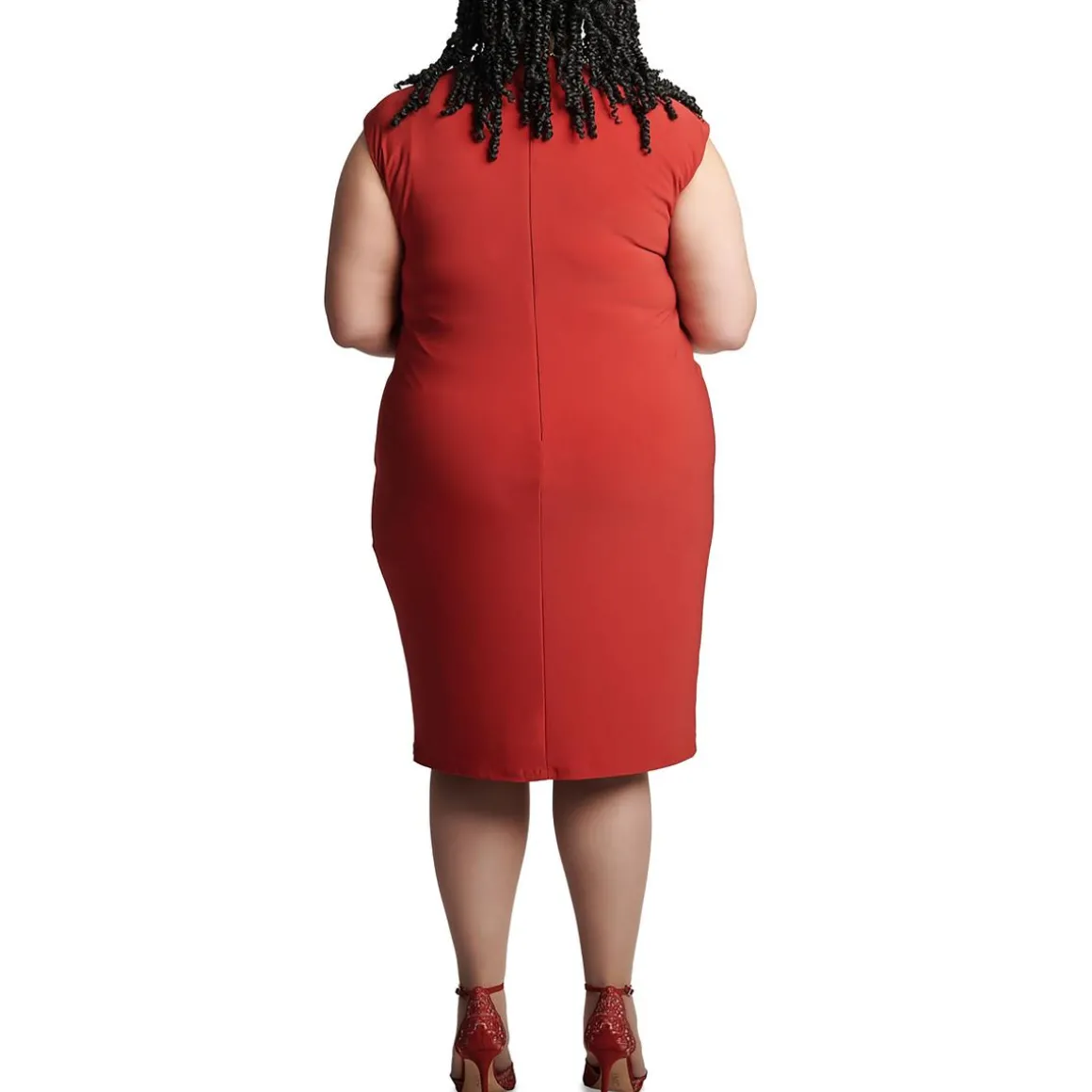 Plus Colorblock Work Wear Midi Dress