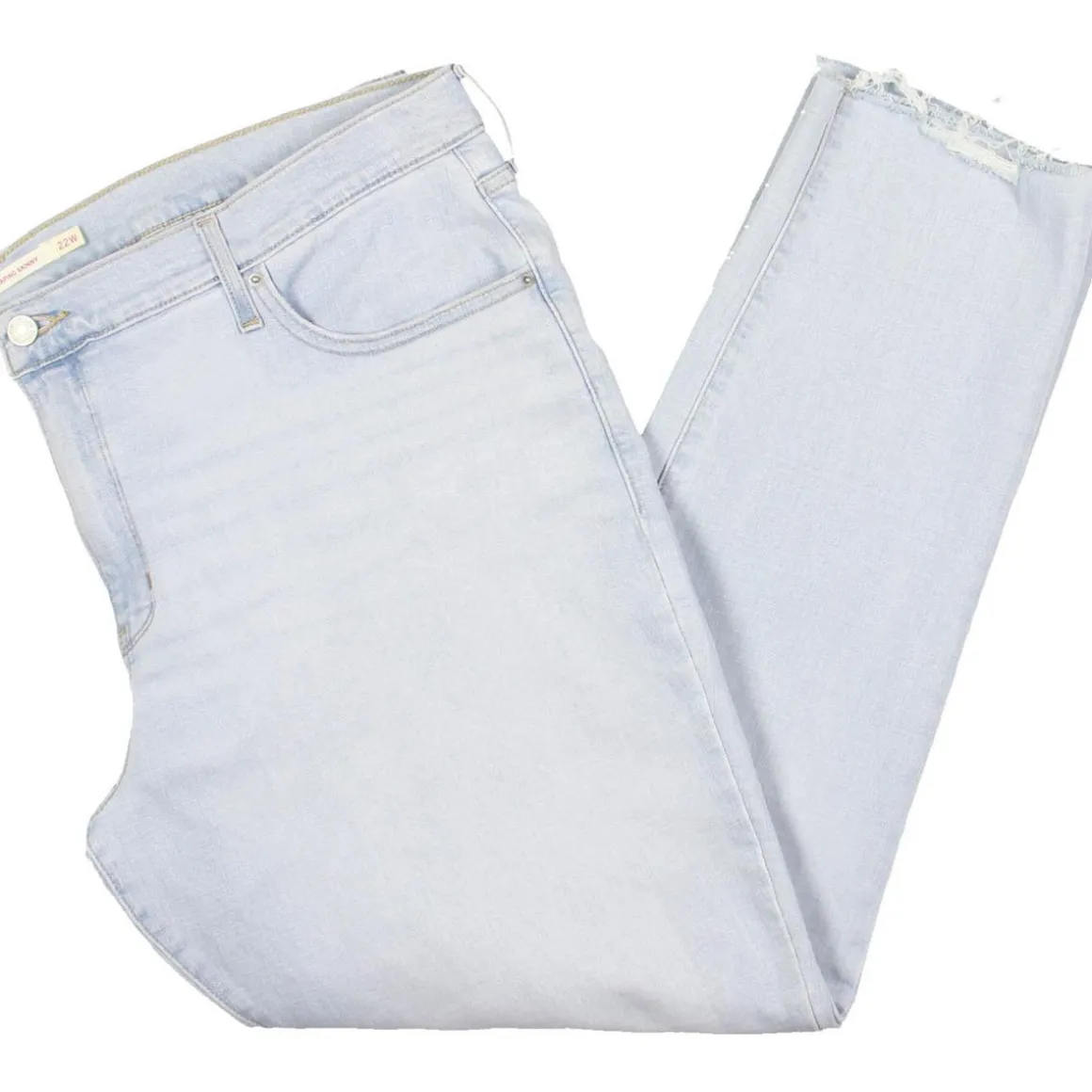 Plus Denim Raw Hem Slim Jeans