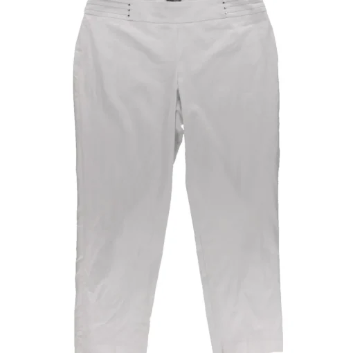 Plus Flat Front Slim Leg Casual Pants