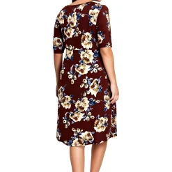 Plus Floral Knee-Length Sheath Dress