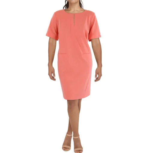 Plus Keyhole Short Shift Dress
