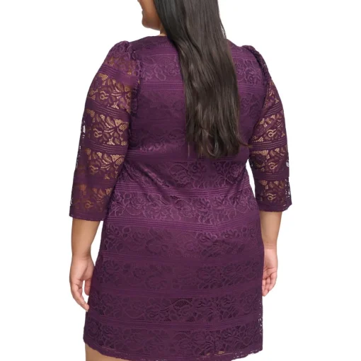 Plus Lace Above Knee Evening Dress