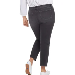 Plus Marilyn Faded High Waist Straight Leg Jeans