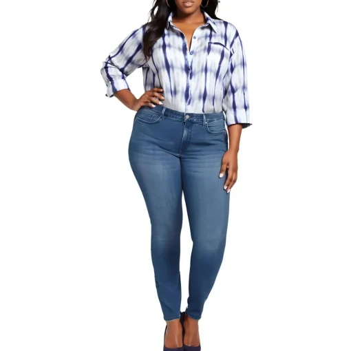Plus Marilyn Tencel Denim Straight Leg Jeans