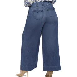 Plus Mona Stretch Denim Wide Leg Jeans