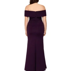 Plus Off-The-Shoulder Maxi Evening Dress