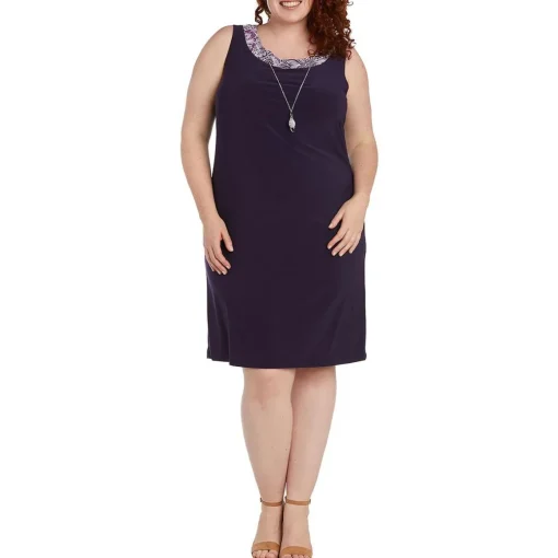Plus Open Front Midi Two Piece Dress