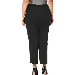 Plus Pocket Rayon Straight Leg Pants