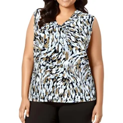 Plus Printed Blouse