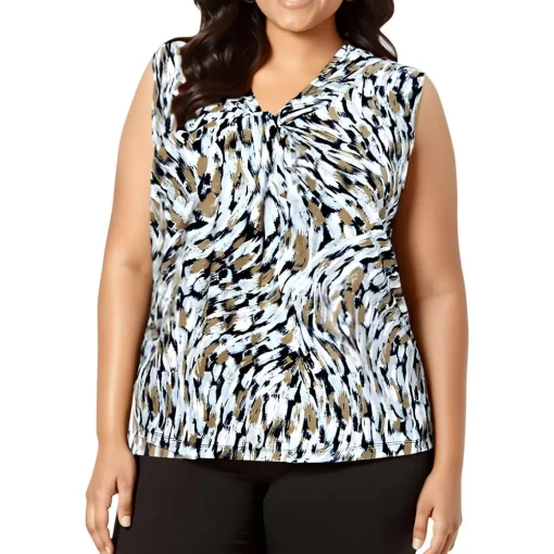 Plus Printed Blouse