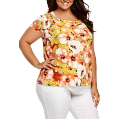 Plus Printed Blouse
