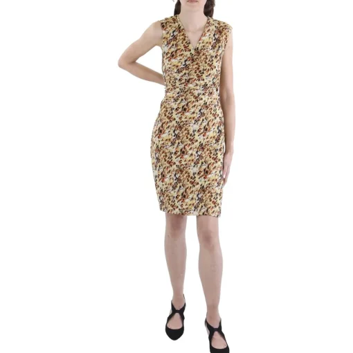 Plus Printed Jersey Wrap Dress