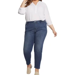 Plus Relaxed Denim Tapered Leg Jeans
