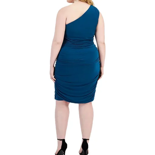 Plus Ruched Midi Sheath Dress