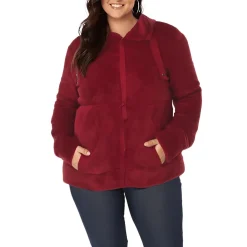 Plus Sherpa Hooded Fleece Jacket