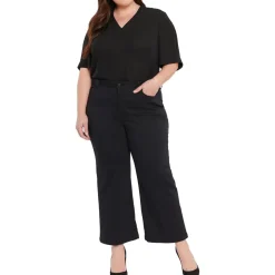 Plus Teresa Ankle Stretch Wide Leg Jeans