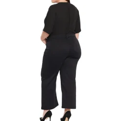 Plus Teresa Ankle Stretch Wide Leg Jeans