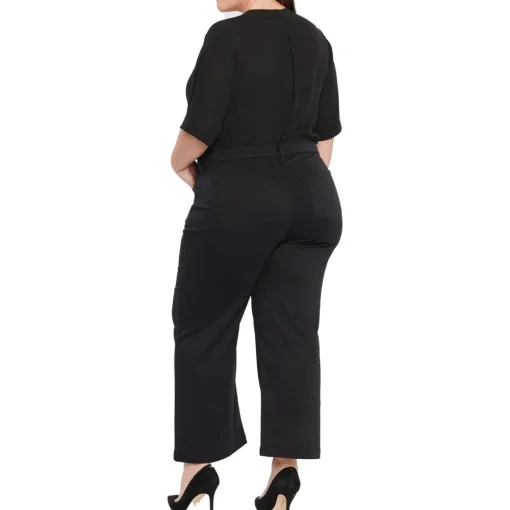 Plus Teresa Ankle Stretch Wide Leg Jeans
