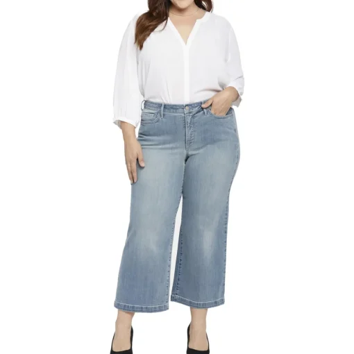 Plus Teresa Denim Wide Leg Jeans