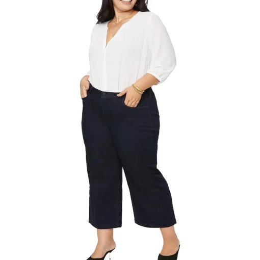Plus Teresa High Rise Ankle Wide Leg Jeans