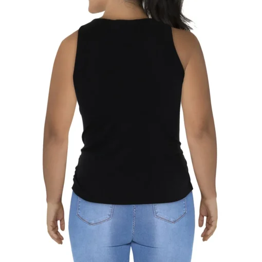 Plus U Neck Sequined Tank Top