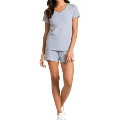 Plus V Neck Short Sleeve Pullover Top