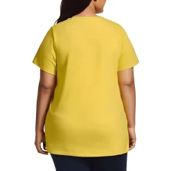 Plus V Neck Short Sleeve Pullover Top