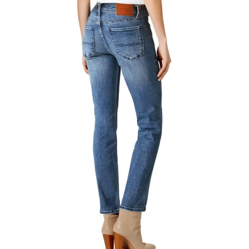 Pocket Denim Straight Leg Jeans