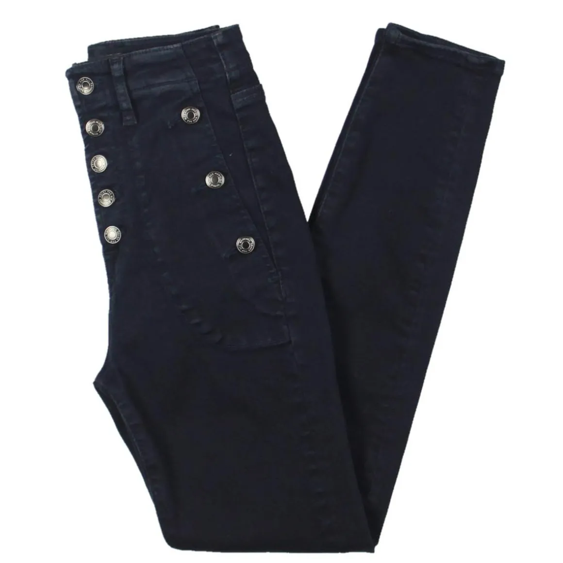 Portia Mid Rise Button Fly Skinny Jeans