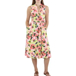 Printed Midi Dress