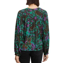 Printed Peasant Top