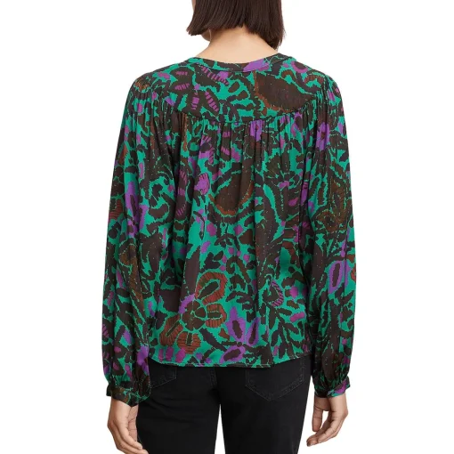 Printed Peasant Top