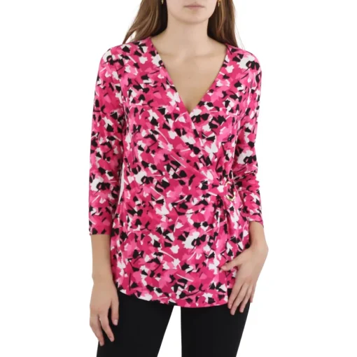 Printed Wrap Top