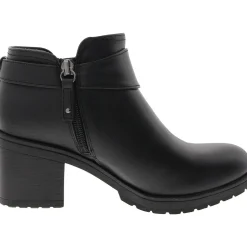 Prue Buckle Faux Leather Booties