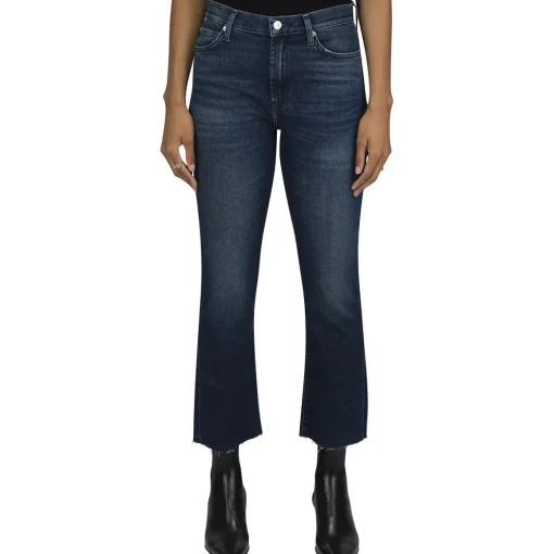Raw Hem Denim Bootcut Jeans