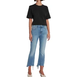 Raw Hem Denim Slim Jeans
