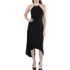 Rayni Satin Midi Halter Dress