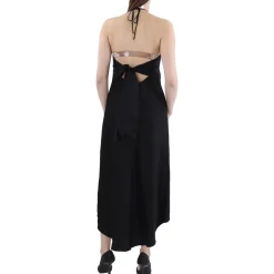 Rayni Satin Midi Halter Dress