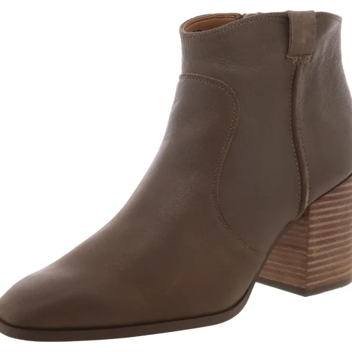 Regan Leather Heels Ankle Boots