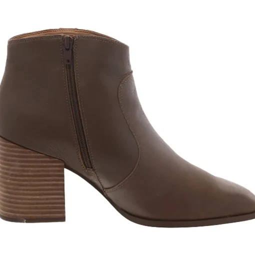 Regan Leather Heels Ankle Boots