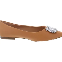 Renzo Faux Leather Embellished Flats Shoes