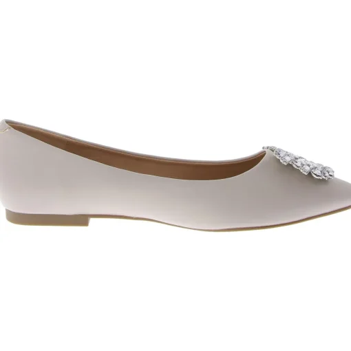 Renzo Faux Leather Embellished Flats Shoes
