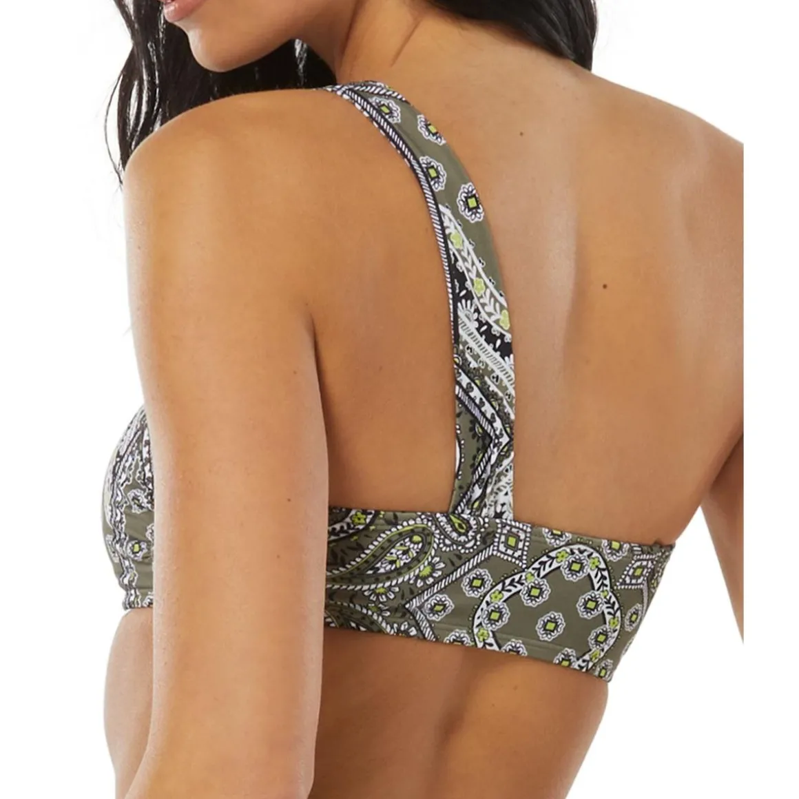 Reyna Top Printed One-Shoulder Bikini Swim top