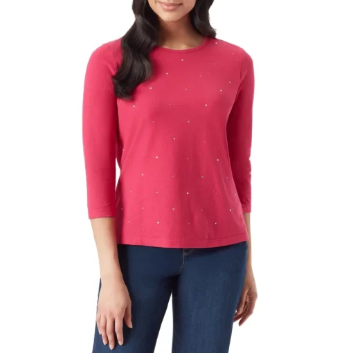 Rhinestones Casual Wear Pullover Top