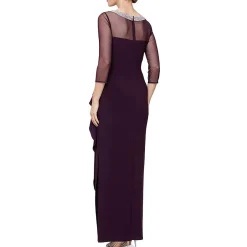 Rhinestones Midi Evening Dress