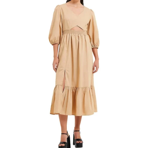 Rhodes Daytime Keyhole Midi Dress