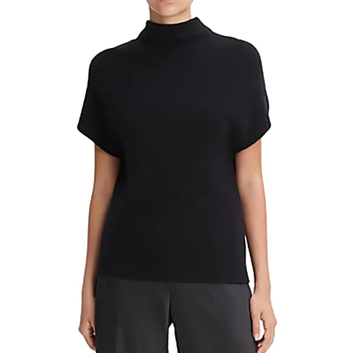 Ribbed Mock Neck Pullover Sweater